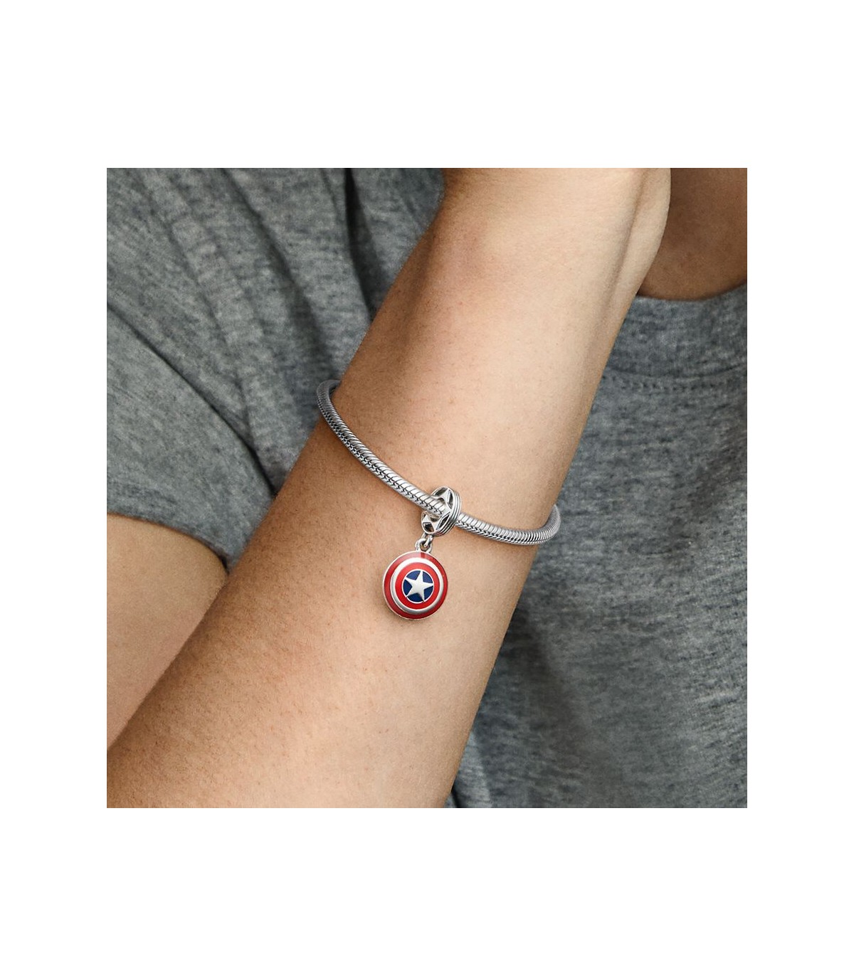 CHARM PANDORA ESCUDO CAPITÁN AMÉRICA MARVEL - 790780C01