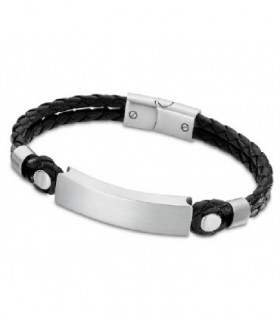 PULSERA LOTUS EN ACERO Y CUERO HOMBRE - LS2103-2/2