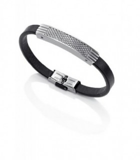 PULSERA VICEROY ACERO Y PIEL HOMBRE - 6428P09010