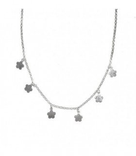 GARGANTILLA FLORES PLATA