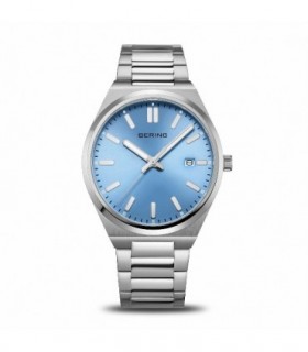 Reloj Bering Classic plata pulido azul. - 17639-707